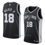 Camiseta San Antonio Spurs Lonnie Walker Iv #18 Icon 2018 Negro