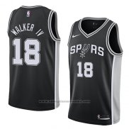 Camiseta San Antonio Spurs Lonnie Walker Iv #18 Icon 2018 Negro