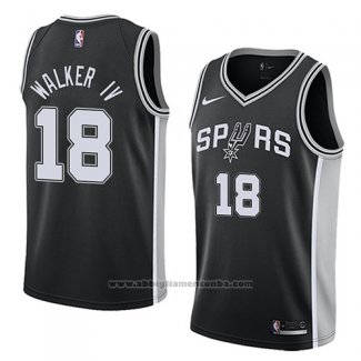 Camiseta San Antonio Spurs Lonnie Walker Iv #18 Icon 2018 Negro