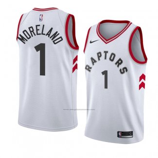 Camiseta Toronto Raptors Eric Moreland #1 Association 2018 Blanco