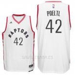 Camiseta Toronto Raptors Jakob Poeltl #42 Blanco