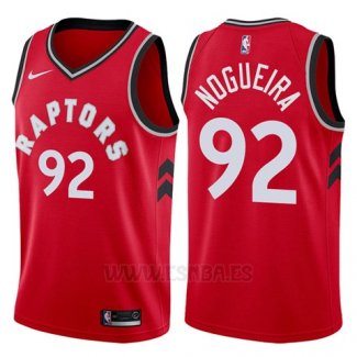 Camiseta Toronto Raptors Lucas Nogueira #92 Icon 2017-18 Rojo