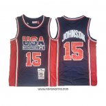 Camiseta USA 1992 James Johnson #15 Azul