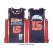 Camiseta USA 1992 James Johnson #15 Azul