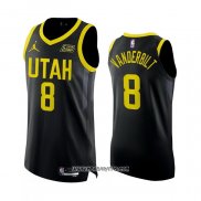 Camiseta Utah Jazz Jarred Vanderbilt #8 Statement Autentico 2022-23 Negro