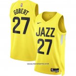 Camiseta Utah Jazz Rudy Gobert #27 Icon 2022-23 Amarillo