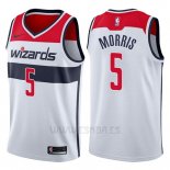 Camiseta Washington Wizards Markieff Morris #5 Association 2017-18 Blanco