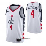 Camiseta Washington Wizards Russell Westbrook #4 Ciudad 2020-21 Blanco