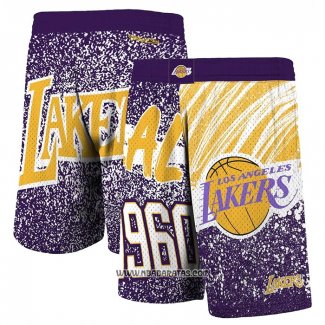 Pantalone Los Angeles Lakers Mitchell & Ness 1960 Violeta