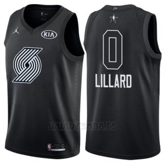 Camiseta All Star 2018 Portland Trail Blazers Damian Lillard #0 Negro