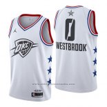 Camiseta All Star 2019 Oklahoma City Thunder Russell westbrook #0 Blanco