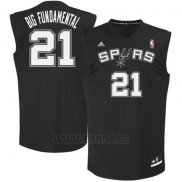 Camiseta Apodo San Antonio Spurs Big Fundamental #21 Negro