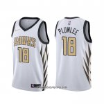Camiseta Atlanta Hawks Miles Plumlee #18 Ciudad Blanco