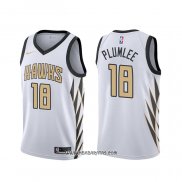 Camiseta Atlanta Hawks Miles Plumlee #18 Ciudad Blanco