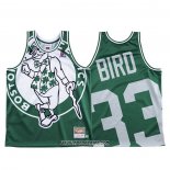 Camiseta Boston Celtics Larry Bird #33 Mitchell & Ness Big Face Verde