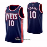 Camiseta Brooklyn Nets Ben Simmons #10 Ciudad 2021-22 Azul