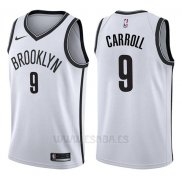 Camiseta Brooklyn Nets Demarre Carroll #9 Association 2017-18 Blanco