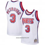 Camiseta Brooklyn Nets Drazen Petrovic #3 Mitchell & Ness 1992-93 Blanco