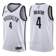 Camiseta Brooklyn Nets Jahlil Okafor #4 Association 2017-18 Blanco