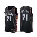 Camiseta Brooklyn Nets Wilson Chandler #21 Ciudad Negro