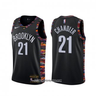 Camiseta Brooklyn Nets Wilson Chandler #21 Ciudad Negro