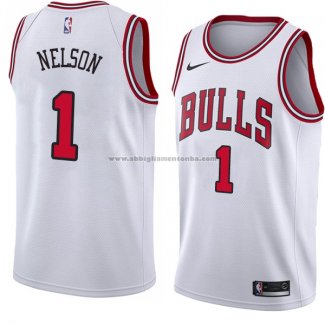 Camiseta Chicago Bulls Jameer Nelson #1 Association 2018 Blanco