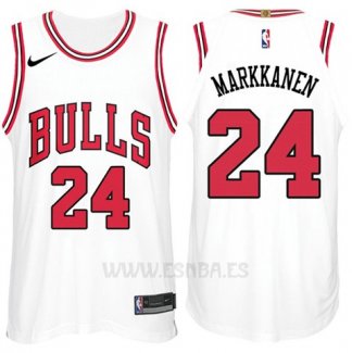 Camiseta Chicago Bulls Lauri Markkanen #24 2017-18 Blanco