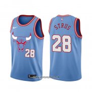 Camiseta Chicago Bulls Max Strus #28 Ciudad Azul