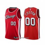 Camiseta Chicago Bulls Personalizada Ciudad 2021-22 Rojo