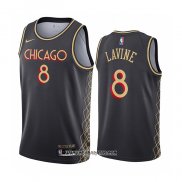 Camiseta Chicago Bulls Zach Lavine #8 Ciudad 2020-21 Gris