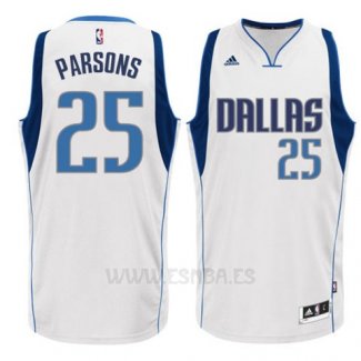 Camiseta Dallas Mavericks Chandler Parsons #25 Blanco