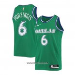 Camiseta Dallas Mavericks Kristaps Porzingis #6 Hardwood Classic 2020-21 Verde