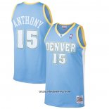 Camiseta Denver Nuggets Carmelo Anthony #15 Mitchell & Ness 2003-04 Azul