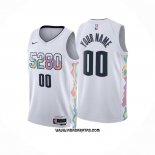 Camiseta Denver Nuggets Personalizada Ciudad 2024-25 Blanco