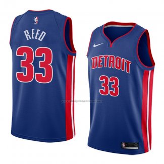 Camiseta Detroit Pistons Willie Reed #33 Icon 2018 Azul