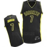Camiseta Electricidad Moda Brooklyn Nets Joe Johnson #7 Negro
