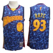 Camiseta Golden State Warriors Bape #93 Azul Hardwood Classics