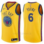 Camiseta Golden State Warriors Nick Young #6 Chinese Heritage Ciudad 2017-18 Amarillo