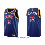 Camiseta Golden State Warriors Nico Mannion #2 75th Anniversary Azul