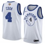 Camiseta Golden State Warriors Quinn Cook Classic #4 2017-18 Blanco