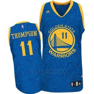 Camiseta Leopard Light Loco Golden State Warriors Klay Thompson #11 Azul