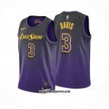 Camiseta Los Angeles Lakers Anthony Davis #3 Ciudad 2024-25 Violeta