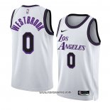 Camiseta Los Angeles Lakers Russell Westbrook #0 Ciudad 2022-23 Blanco