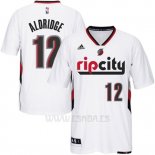 Camiseta Manga Corta Portland Trail Blazers LaMarcus Aldridge #12 Blanco