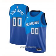 Camiseta Milwaukee Bucks Personalizada Ciudad 2020-21 Azul