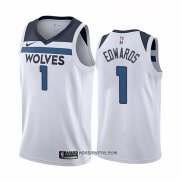 Camiseta Minnesota Timberwolves Anthony Edwards #1 Association Blanco