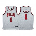 Camiseta Moda Estatica Chicago Bulls Derrick Rose #1 Gris