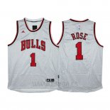 Camiseta Moda Estatica Chicago Bulls Derrick Rose #1 Gris