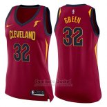 Camiseta Mujer Cleveland Cavaliers Jeff Green Icon #32 2017-18 Rojo