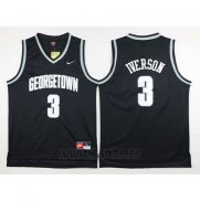 Camiseta NCAA Georgetown Hoyas Allen Iverson #3 Negro